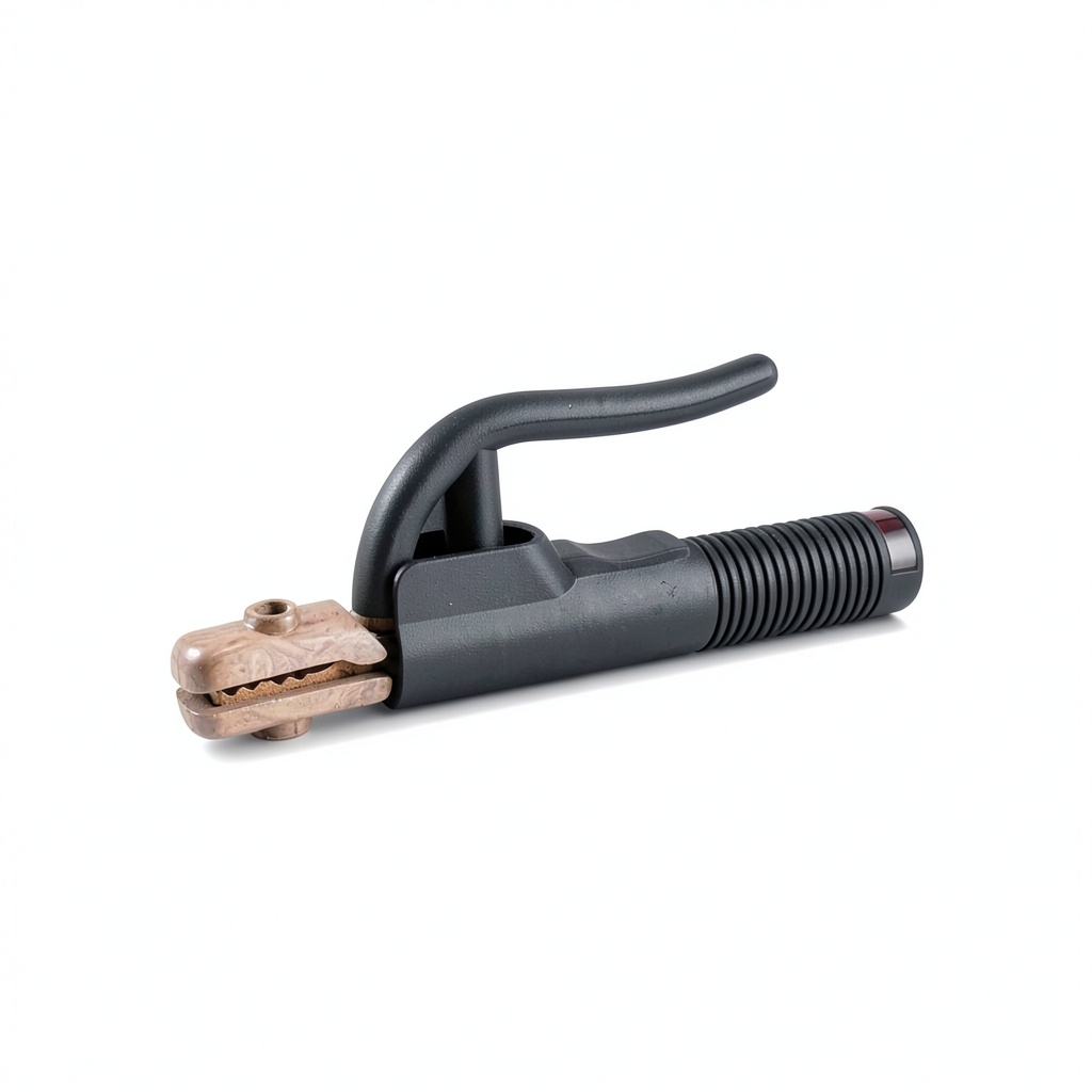 Radnor electrode holder in use on a car chassis