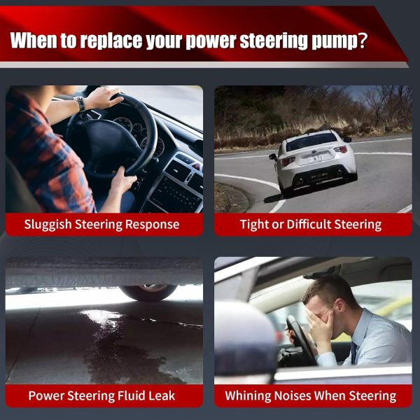 MACAX Power Steering Pump Metal Automatic Replacement-4