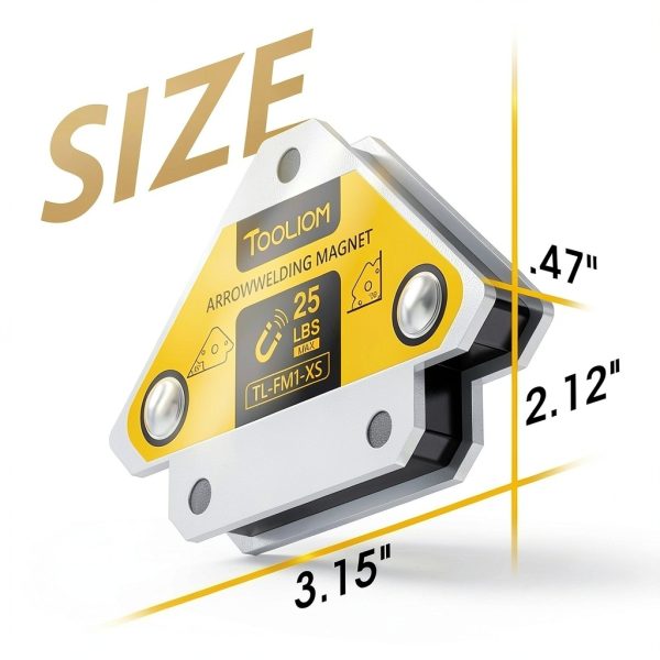 TOOLIOM Welding Magnet U‑Shape 25lb Hand Powered-1