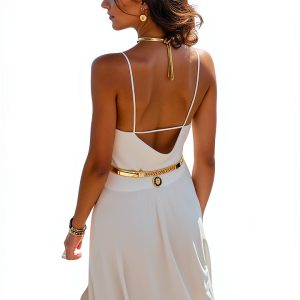 Gold Lion Medallion Coin Belt for Women Fashion-0