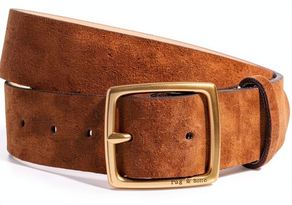 Brown Wood Suede Golf Belts by rag & bone-0