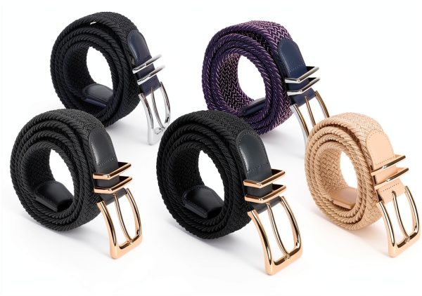 Elastic Golf Belt SNCEAW Stretch Woven for Men-4