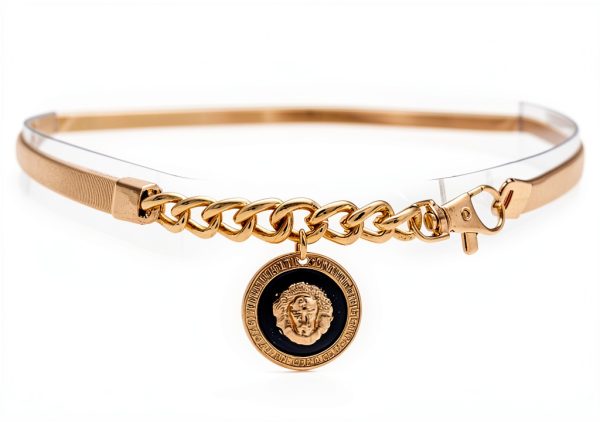 Gold Lion Medallion Coin Belt for Women Fashion-8