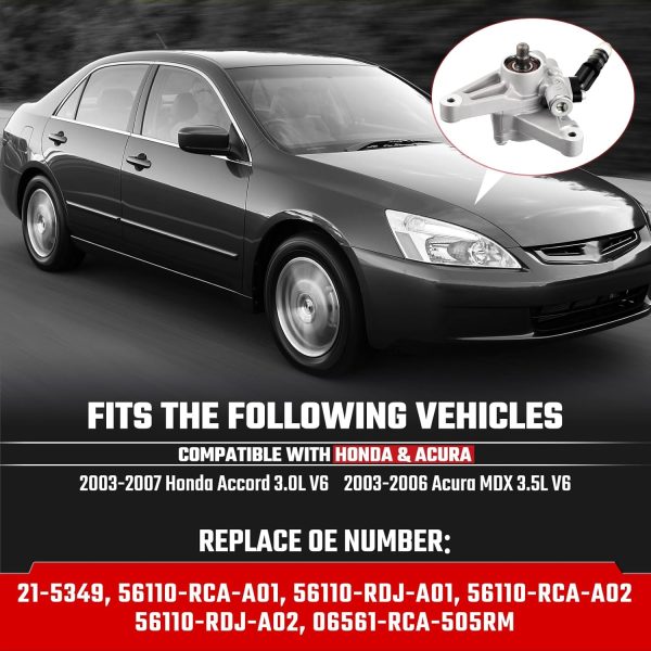 ISINFLASH Power Steering Pump for Honda Accord-1