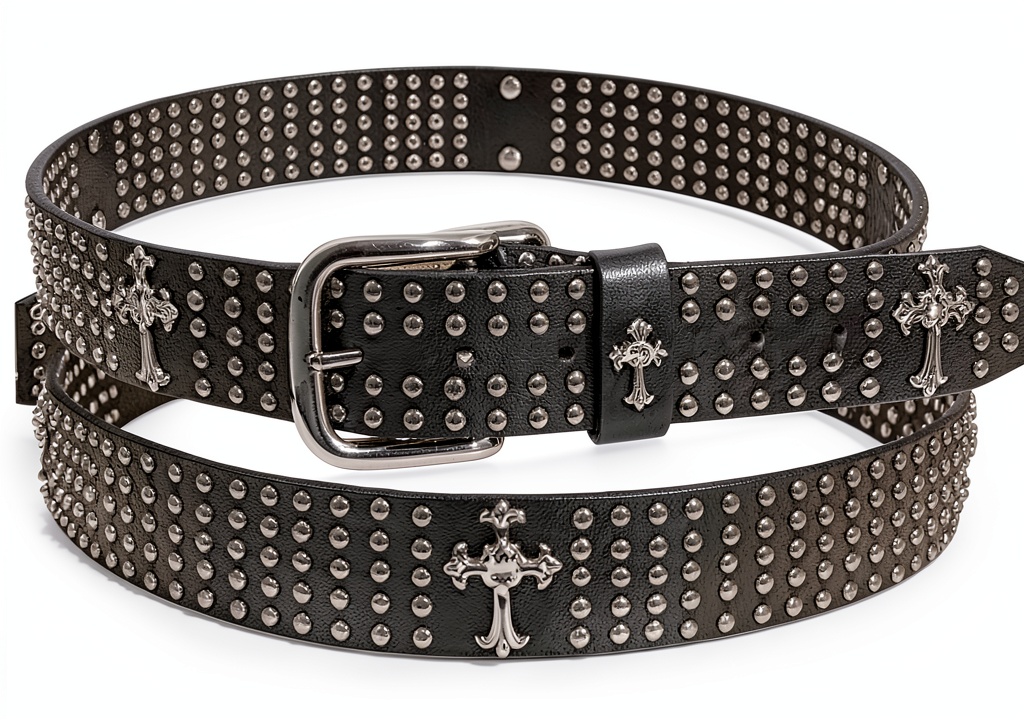 Hot Leathers Adjustable Leather Belt on a wooden desk