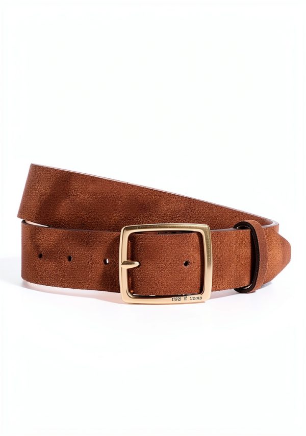 Brown Wood Suede Golf Belts by rag & bone-1