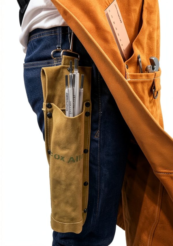 Fox Alloy Brown Leather Welding Rod Bag Snap-4