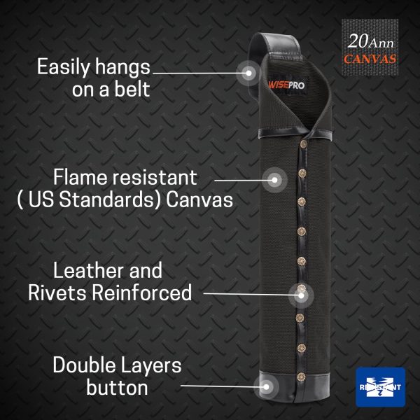 Welding Rod Holder Black Canvas WISEPRO-2