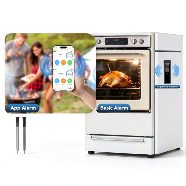 Smart Wireless Meat Thermometer LPSUK 2-Probe Digital Bluetooth IP67-2