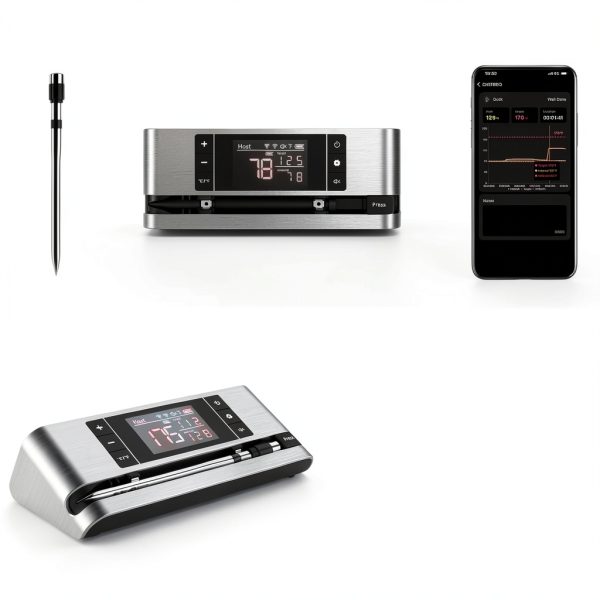 Wireless Smart Meat Thermometer HongKang Tech Dual-Probe 500FT Remote-2