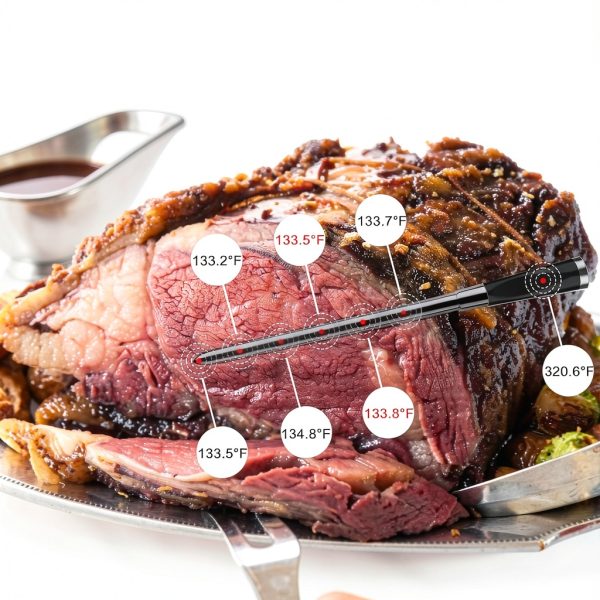 WiFi Bluetooth Meat Thermometer BBQOVN 7 Sensor Unlimited Range Black-2