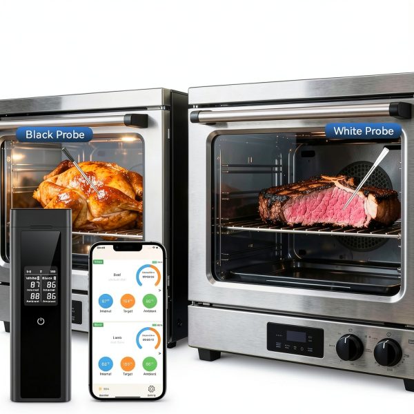 Smart Wireless Meat Thermometer LPSUK 2-Probe Digital Bluetooth IP67-3