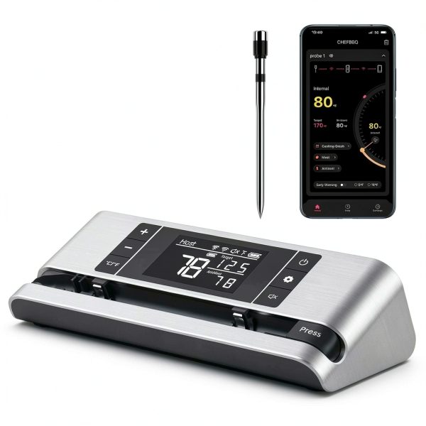 Wireless Smart Meat Thermometer HongKang Tech Dual-Probe 500FT Remote-0