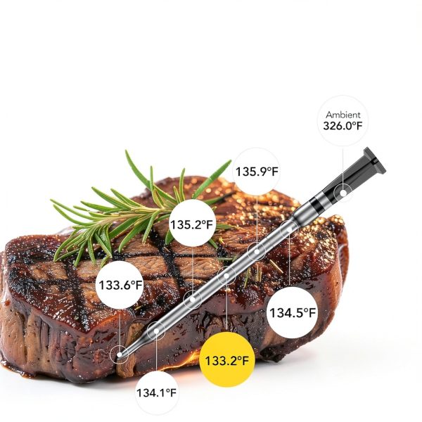 WiFi Sub-1G Meat Thermometer BBQOVN 7 NIST Sensors Unlimited Black-3
