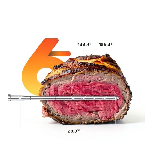 Wireless Meat Thermometer Meatmeet IP69 Waterproof 400ft Bluetooth-1