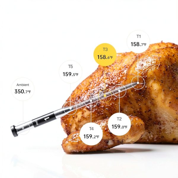 ThermoMaven Smart Bluetooth Wireless Meat Thermometer, 10X Enhanced Sub-1G Signal and Stability, Standalone Display Base, Certified Accuracy ±0.5°F, WiFi Unlimited Range for BBQ, Oven, Smoker, Grill-4