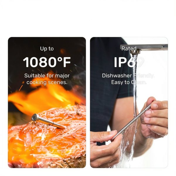 Wireless Meat Thermometer Meatmeet IP69 Waterproof 400ft Bluetooth-4