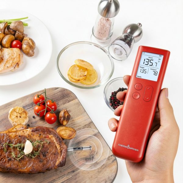 ThermoMaven Smart Bluetooth Wireless Meat Thermometer, 10X Enhanced Sub-1G Signal and Stability, Standalone Display Base, Certified Accuracy ±0.5°F, WiFi Unlimited Range for BBQ, Oven, Smoker, Grill-2